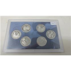 Proof set of 6 U.S. Territories quarters from the San Francisco Mint: 2009S District of Columbia, Pu