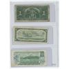 Image 2 : 1937,1954,1973 CANADIAN ONE DOLLAR BILLS