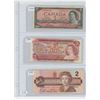 Image 1 : 1954,1974,1986 CANADIAN TWO DOLLAR BILLS