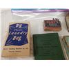 Image 4 : TWO TINS, SINGER MANUAL, ETC.