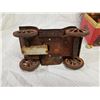 Image 3 : ANTIQUE TIN CAR AND TREASURE CHEST WITH RCMP BEARS