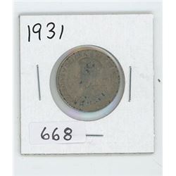 1931 CANADIAN 25 CENT