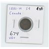 Image 1 : 1881H CANADIAN 5 CENT