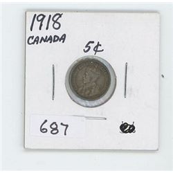 1918 CANADIAN 5 CENT