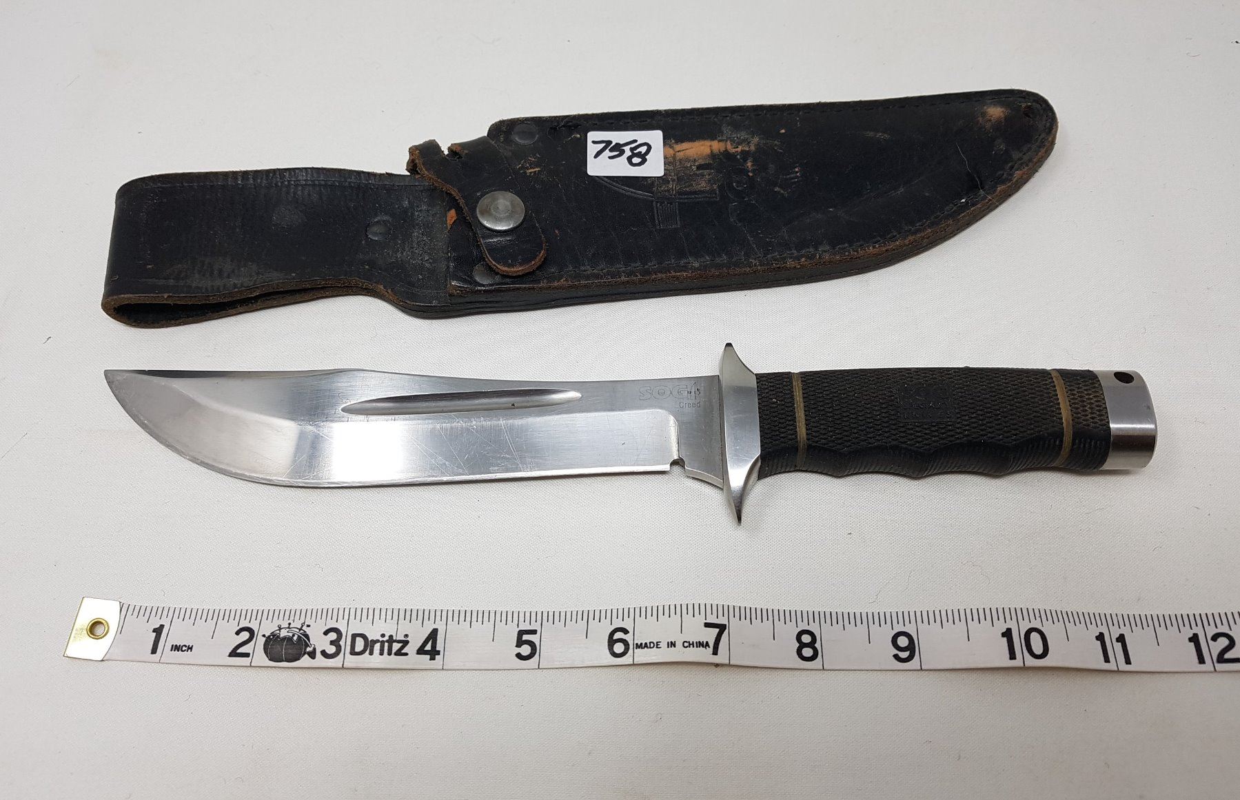 7 Inch Dagger RARE 'SOG CREED' AUS 8 STEEL 7 INCH BLADE HUNTING KNIFE - Schmalz Auctions