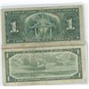 Image 2 : LOT OF 2 ONE DOLLAR BILLS (1937-1954)