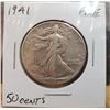 Image 2 : 1941 USA 50 CENT PIECE 90% SILVER