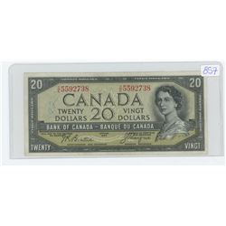 1954 Devil's face $20 dollar bill