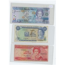 Lot of 3 foreign notes