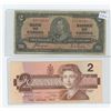 Image 1 : 1937 & 1986 2 dollar bills
