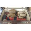 Image 2 : SUITCASE FULL OF SPORTS ITEMS - BOXING GLOVES, BASEBALL, ETC. (SUITCASE 24" X 13" X 7")