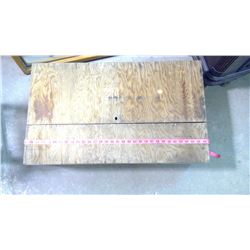 CARPENTERS TOOL BOX (DOVE TAILED), WITH TOOLS - 32" X 9.5" X 19"