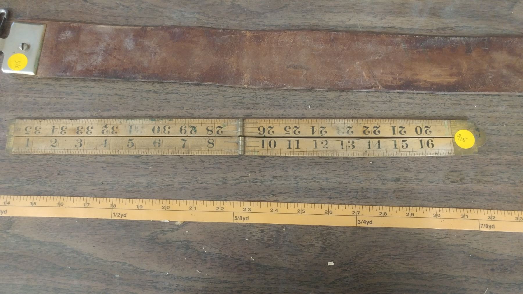 RAZOR STROP AND FOLDING RULER