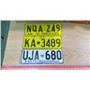 Image 1 : THREE LICENSE PLATES (FROM AUSTRAILIA)