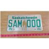 Image 1 : SASKATCHEWAN LICENSE PLATE