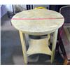 Image 1 : PAINTED OAK TABLE - 30" ACROSS X 30" TALL