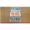 Image 1 : THREE SASKATCHEWAN LICENSE PLATES