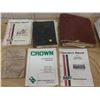 Image 1 : LOT OF ASSORTED MANUALS - MASSEY FERGUSON, CROWN, JOHN DEERE, ETC.