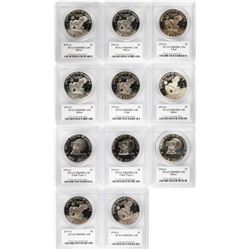 1971-1978 $1 Proof Eisenhower Ike (11) Coin Set PCGS PR69DCAM