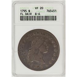 1795 $1 Flowing Hair Dollar Coin ANACS VF20 B-6
