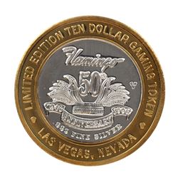 .999 Silver Flamingo Hilton Las Vegas, Nevada $10 Casino Limited Edition Gaming Token
