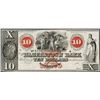 Image 1 : 1800's $10 The Hagerstown Bank Maryland Obsolete Note