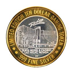 .999 Silver Rio Suite Hotel & Casino Las Vegas $10 Limited Edition Gaming Token