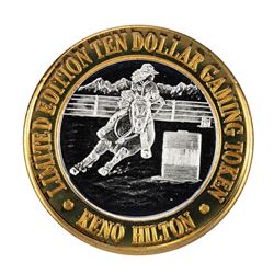 .999 Silver Hilton Reno, Nevada $10 Casino Limited Edition Gaming Token