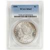 Image 1 : 1896 $1 Morgan Silver Dollar Coin PCGS MS65
