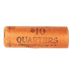 Original Bank Roll of (40) Brilliant Uncirculated 1964 Washington Quarter Coins