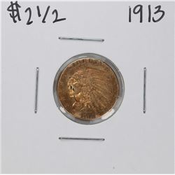 1913 $2 1/2 Indian Head Quarter Eagle Gold Coin