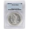 Image 1 : 1891-O $1 Morgan Silver Dollar Coin PCGS MS64