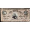 Image 1 : 1864 $50 Confederate States of America Note