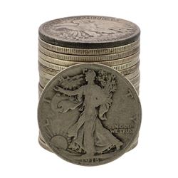 Roll of (20) Assorted Date 1929 and Earlier Walking Liberty Half Dollar Coins