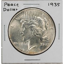 1935 $1 Peace Silver  Dollar Coin