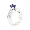 Image 4 : 14KT White Gold 3.44 ctw Sapphire and Diamond Ring