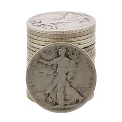 Roll of (20) Assorted Date 1929 and Earlier Walking Liberty Half Dollar Coins