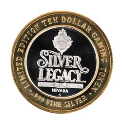 .999 Fine Silver Silver Legacy Reno, Nevada $10 Limited Edition Gaming Token