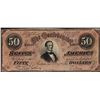 Image 1 : 1864 $50 Confederate States of America Note