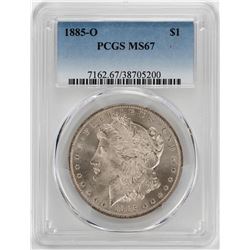 1885-O $1 Morgan Silver Dollar Coin PCGS MS67
