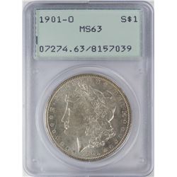 1901-O $1 Morgan Silver Dollar Coin PCGS MS63 Old Green Rattler