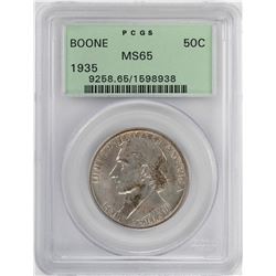 1935 Boone Commemorative Half Dollar Coin PCGS MS65 OGH