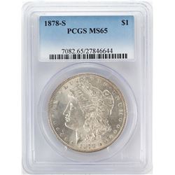 1878-S $1 Morgan Silver Dollar Coin PCGS MS65
