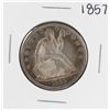 Image 1 : 1857 Seated Liberty Half Dollar Coin Nice Toning