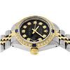 Image 6 : Rolex Ladies Two Tone Black Diamond & Sapphire Datejust Wristwatch