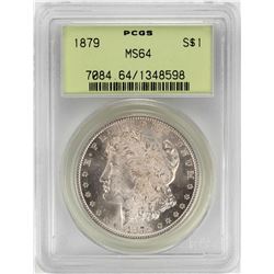 1879 $1 Morgan Silver Dollar Coin PCGS MS64 OGH