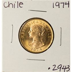 1974 Chile 50 Pesos Condores Reublica De Chile Gold Coin