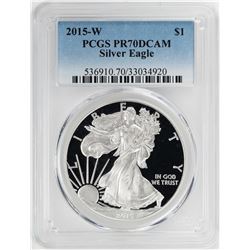 2015-W $1 Proof American Silver Eagle Coin PCGS PR70DCAM