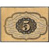 Image 2 : July 17, 1862 First Issue Five Cents Fractional Currency Note