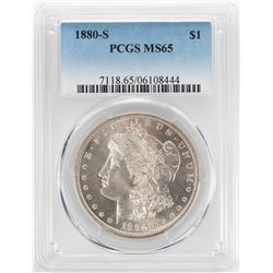 1880-S $1 Morgan Silver Dollar Coin PCGS MS65